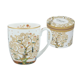 Kubek Camio 400 ml - G. Klimt, Drzewo życia, białe tło