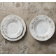 Komplet talerzy z porcelany dla 6 osób 18 elementów - Ćmielów Chodzież Fryderyka