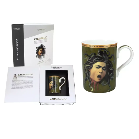 Kubek porcelanowy - M. M de Caravaggio, Głowa Meduzy