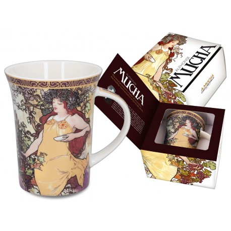 Kubek 350 ml - Alfons Mucha Cztery pory roku Jesień