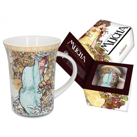 Kubek 350 ml - Alfons Mucha Cztery pory roku Zima